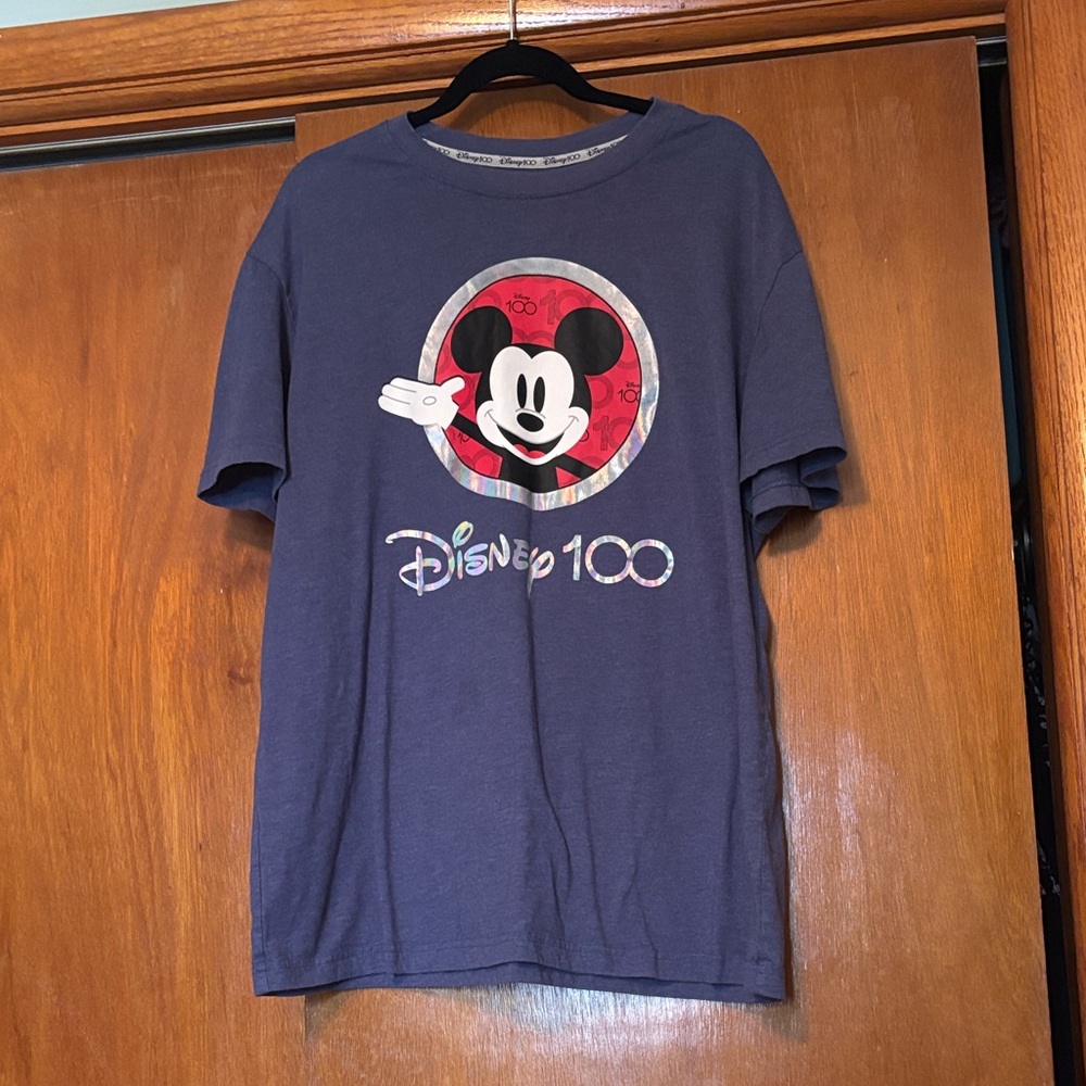Disney 100 Mickey Mouse Tee in Blue and Red